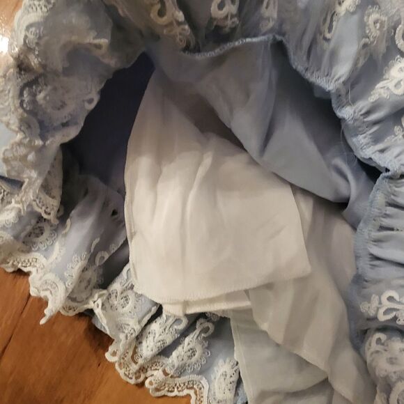 NWT Mangostice Girls' Ruffle Detail Dress- Blue - Picture 4 of 7